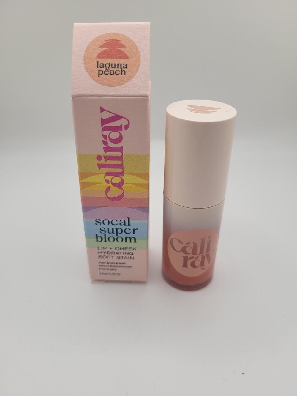 caliray SoCal Super Bloom Hydrating Lip + Cheek Stain Laguna Peach 0.34oz